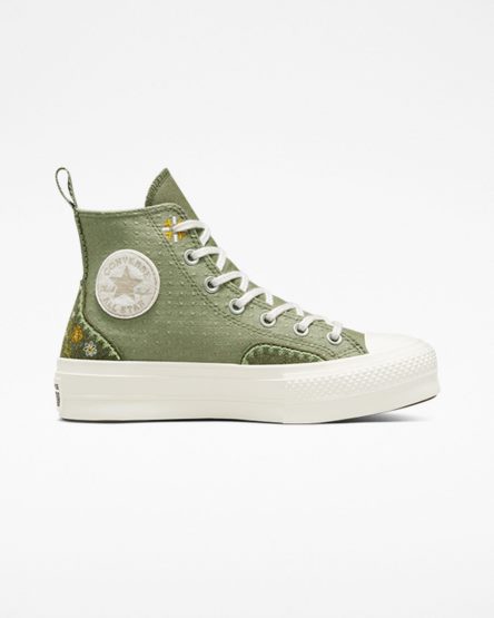 Women's Converse Chuck Taylor All Star Lift Autumn Embroidery High Top Platform Shoes Light | AU 9CE86W